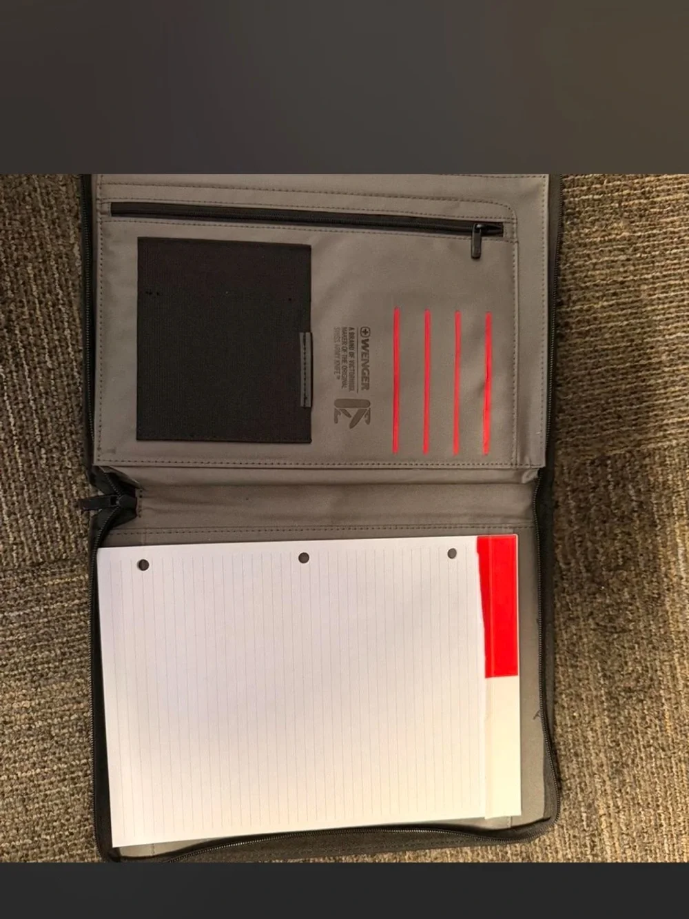 Wenger Gray Fabric Tablet Folio with Elastic Straps